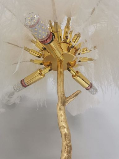 Лампа настольная с перьями FEATHER LAMP, Цвет: белый - изображение 3