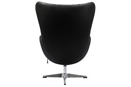 Кресло EGG STYLE чёрный, натуральная кожа - изображение 4