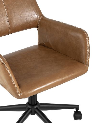 Кресло компьютерное Филиус экокожа коричневый - изображение 7