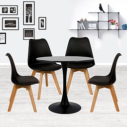 Комплект из 4-х стульев Eames Bon чёрный - изображение 2