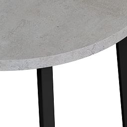 Стол Next круглый раскладной 90-120x90x76,5см, Бетон Лайт, чёрный - изображение 5