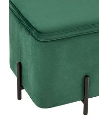 Пуф Грейс квардрат с ящиком велюр зелёный - изображение 5