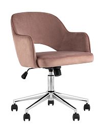 Кресло компьютерное Кларк велюр розовый - изображение 1