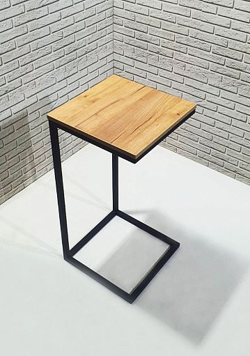 Стол в стиле лофт 35х35х71,6 см, ЛДСП, металл, дуб табачный - изображение 2