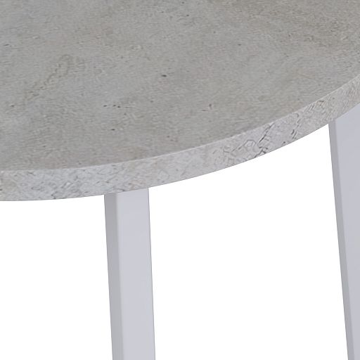 Стол Next круглый раскладной 100-130x100x76,5см, Бетон Лайт, белый - изображение 5