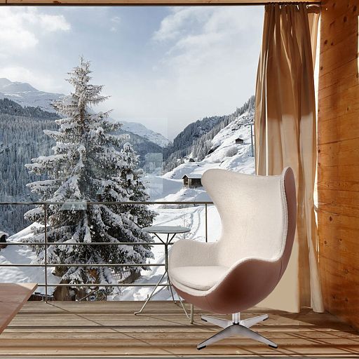 Кресло EGG STYLE CHAIR коричневый, экокожа - изображение 12