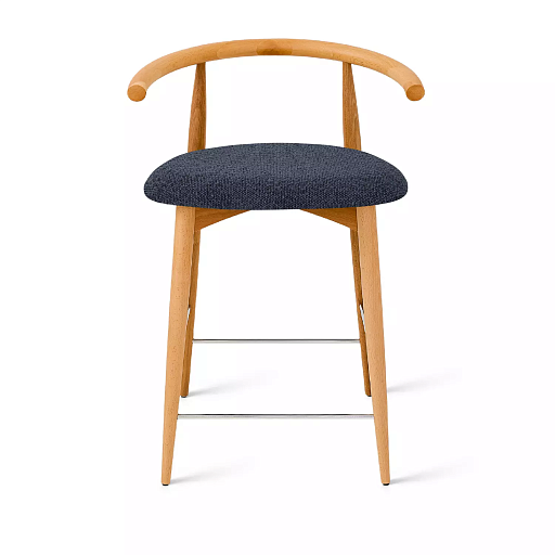 Полубарный стул Fabricius, бук натуральный, шенилл черный - изображение 2
