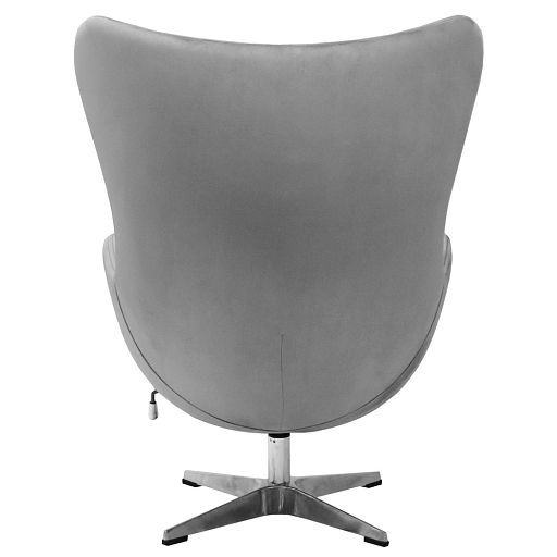 Кресло EGG STYLE CHAIR серый, искусственная замша - изображение 6
