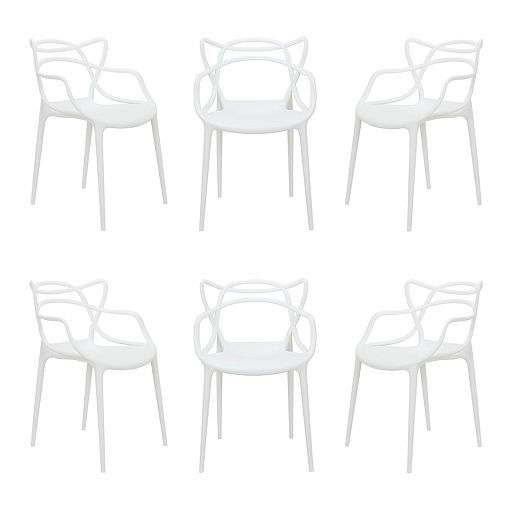 Комплект из 6-ти стульев Masters белый - изображение 1