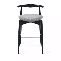 Полубарный стул Hans, бук натуральный черный, темно-серый - изображение 1