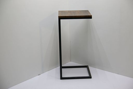 Стол в стиле лофт 35х35х71,6 см, МДФ, металл, темный - изображение 3