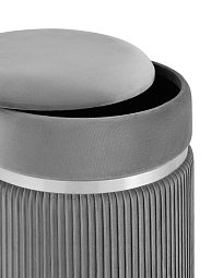 Пуф Миранда с ящиком серебро велюр серый - изображение 4