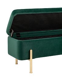 Банкетка Болейн с ящиком велюр зеленый - изображение 3