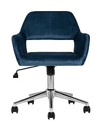 Кресло офисное Ross велюр синий - изображение 3