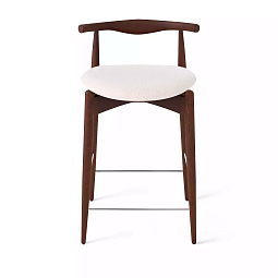 Полубарный стул Hans, бук натуральный коричневый, белый - изображение 2
