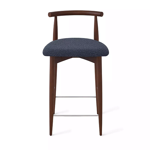 Полубарный стул Karl, бук натуральный коричневый, черный - изображение 1