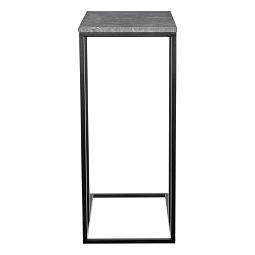 Придиванный столик Loft 50x30см, серый мрамор с чёрными ножками - изображение 4