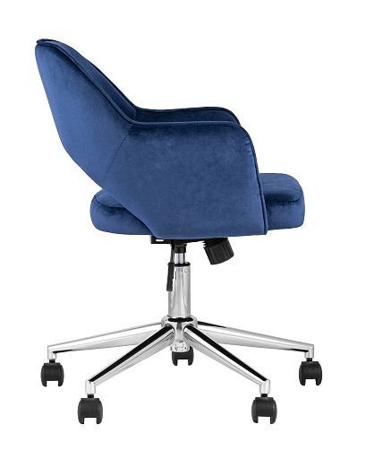 Кресло компьютерное Кларк велюр синий - изображение 3