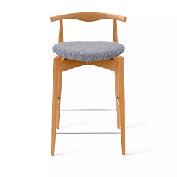 Полубарный стул Hans, бук натуральный, темно-серый - изображение 2