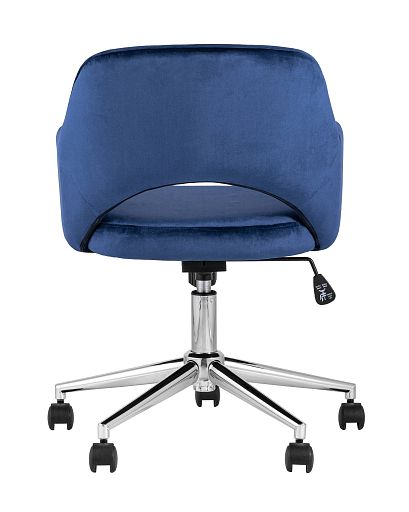 Кресло компьютерное Кларк велюр синий - изображение 4