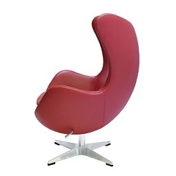 Кресло EGG STYLE CHAIR красный, натуральная кожа - изображение 3