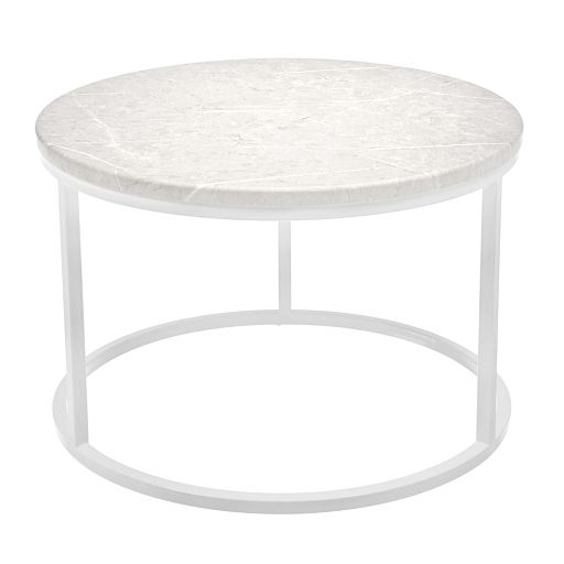 Набор кофейных столиков Tango бежевый мрамор с белыми ножками, 2шт - изображение 10