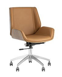 Кресло офисное TopChairs Crown коричневое - изображение 1