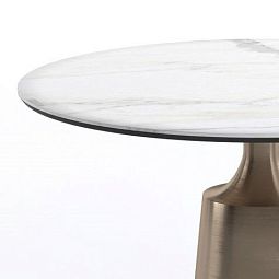 Стол круглый Yoda 90, керамика белая - изображение 2