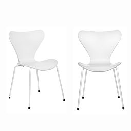 Комплект из 2-х стульев Seven Style белый с белыми ножками - изображение 1