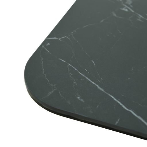Стол Arthur раскладной 120-184x80x75см, керамогранит чёрный мрамор Greys Black, чёрный - изображение 9