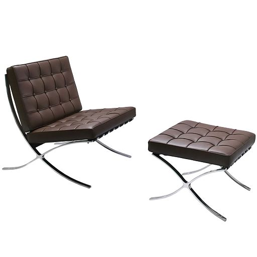 Кресло BARCELONA CHAIR коричневый - изображение 7