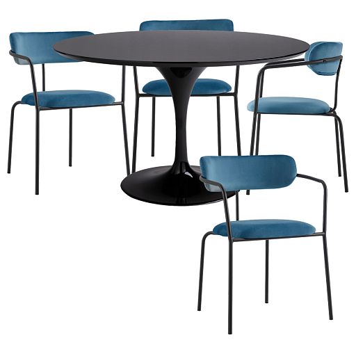 Обеденная группа стол FR 0223 и 4 стула FR 0550 - изображение 1