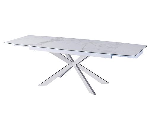 Стол обеденный раскладной Иллюзион MC22026DT, 160(240)х90х76 см, белый мрамор - изображение 2