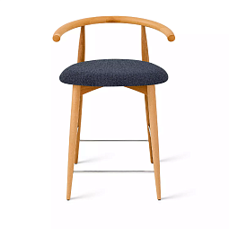 Полубарный стул Fabricius, бук натуральный, шенилл черный - изображение 1