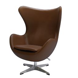 Кресло EGG STYLE CHAIR коричневый, натуральная кожа - изображение 3