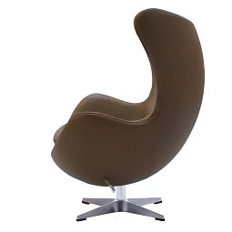 Кресло EGG STYLE CHAIR коричневый, экокожа - изображение 4