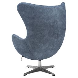 Кресло EGG STYLE CHAIR тёмно-серый, искусственная замша - изображение 4