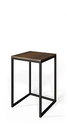 Стол в стиле лофт 35х35х59,6 см, МДФ, металл, темное дерево - изображение 1