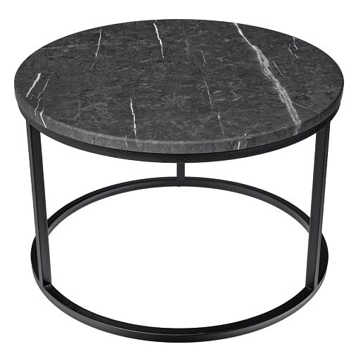 Набор кофейных столиков Tango орех и серый мрамор с чёрными ножками, 2шт - изображение 7