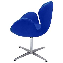 Кресло SWAN STYLE CHAIR синий, искусственная замша - изображение 3