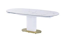 Стол обеденный раскладной Атриум MC22122DT, 140(200)х100х77 см, белый мрамор - изображение 2