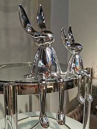 Комплект Серебряные кролики IST-083, серебряный глянцевый - изображение 2