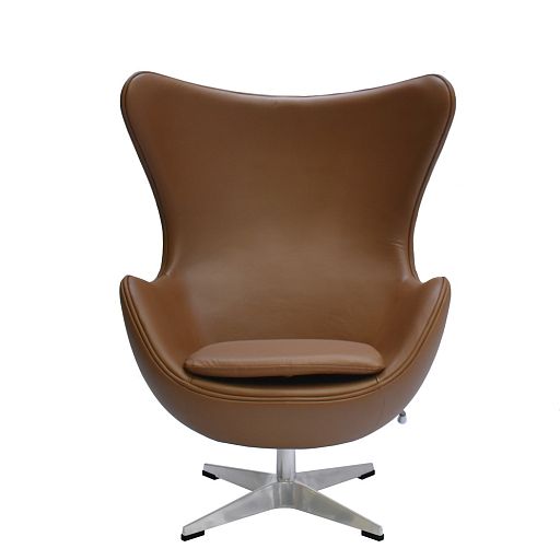 Кресло EGG STYLE CHAIR коричневый, натуральная кожа - изображение 2