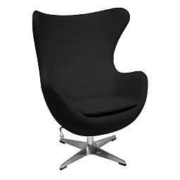 Кресло EGG CHAIR черный, экокожа - изображение 1