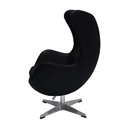Кресло EGG STYLE CHAIR чёрный, натуральная кожа - изображение 3