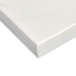 Придиванный столик Loft 50x30см, белый мрамор с белыми ножками - изображение 5