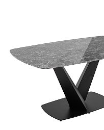 Стол обеденный Аврора 160*90 керамика черная - изображение 2