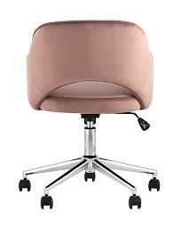 Кресло компьютерное Кларк велюр розовый - изображение 5