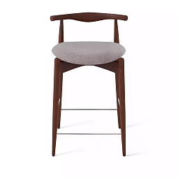Полубарный стул Hans, бук натуральный коричневый, серый - изображение 2