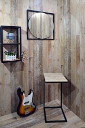 Стол в стиле лофт 35х35х71,6 см, МДФ, металл, светлое дерево - изображение 2